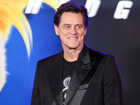 Jim Carrey arrives at the Los Angeles Premiere Of Paramount Pictures' 'Sonic The Hedgehog 3' held at the TCL Chinese Theatre IMAX on Decembe...