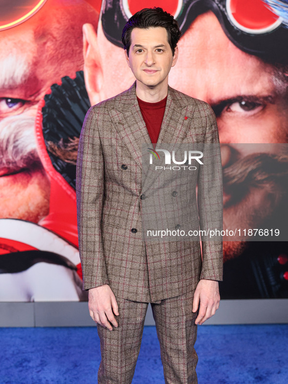 Ben Schwartz arrives at the Los Angeles Premiere Of Paramount Pictures' 'Sonic The Hedgehog 3' held at the TCL Chinese Theatre IMAX on Decem...