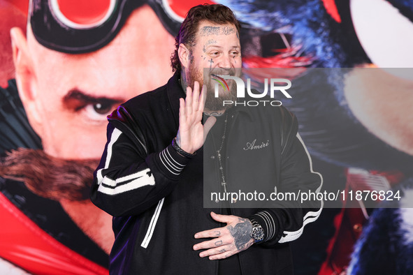 Jelly Roll (Jason Bradley DeFord) arrives at the Los Angeles Premiere Of Paramount Pictures' 'Sonic The Hedgehog 3' held at the TCL Chinese...