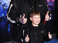 Jelly Roll (Jason Bradley DeFord) and son Noah Buddy DeFord arrive at the Los Angeles Premiere Of Paramount Pictures' 'Sonic The Hedgehog 3'...