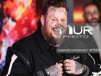 Jelly Roll (Jason Bradley DeFord) arrives at the Los Angeles Premiere Of Paramount Pictures' 'Sonic The Hedgehog 3' held at the TCL Chinese...