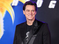 Jim Carrey arrives at the Los Angeles Premiere Of Paramount Pictures' 'Sonic The Hedgehog 3' held at the TCL Chinese Theatre IMAX on Decembe...