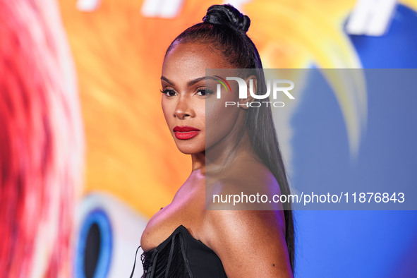 Tika Sumpter arrives at the Los Angeles Premiere Of Paramount Pictures' 'Sonic The Hedgehog 3' held at the TCL Chinese Theatre IMAX on Decem...