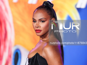 Tika Sumpter arrives at the Los Angeles Premiere Of Paramount Pictures' 'Sonic The Hedgehog 3' held at the TCL Chinese Theatre IMAX on Decem...