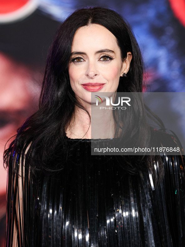 Krysten Ritter arrives at the Los Angeles Premiere Of Paramount Pictures' 'Sonic The Hedgehog 3' held at the TCL Chinese Theatre IMAX on Dec...