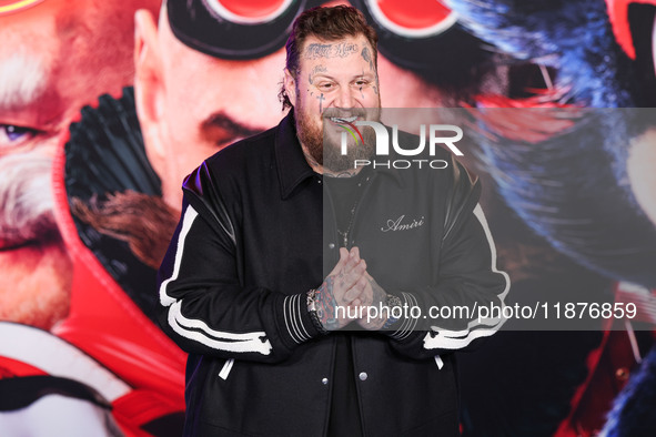 Jelly Roll (Jason Bradley DeFord) arrives at the Los Angeles Premiere Of Paramount Pictures' 'Sonic The Hedgehog 3' held at the TCL Chinese...