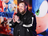 Jelly Roll (Jason Bradley DeFord) arrives at the Los Angeles Premiere Of Paramount Pictures' 'Sonic The Hedgehog 3' held at the TCL Chinese...