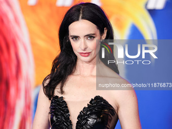 Krysten Ritter arrives at the Los Angeles Premiere Of Paramount Pictures' 'Sonic The Hedgehog 3' held at the TCL Chinese Theatre IMAX on Dec...