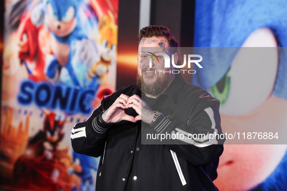 Jelly Roll (Jason Bradley DeFord) arrives at the Los Angeles Premiere Of Paramount Pictures' 'Sonic The Hedgehog 3' held at the TCL Chinese...