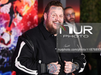 Jelly Roll (Jason Bradley DeFord) arrives at the Los Angeles Premiere Of Paramount Pictures' 'Sonic The Hedgehog 3' held at the TCL Chinese...