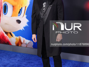 Jim Carrey arrives at the Los Angeles Premiere Of Paramount Pictures' 'Sonic The Hedgehog 3' held at the TCL Chinese Theatre IMAX on Decembe...