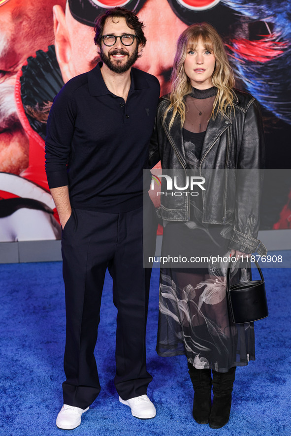 Josh Groban and Natalie McQueen arrive at the Los Angeles Premiere Of Paramount Pictures' 'Sonic The Hedgehog 3' held at the TCL Chinese The...