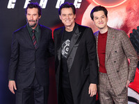 Keanu Reeves, Jim Carrey and Ben Schwartz arrive at the Los Angeles Premiere Of Paramount Pictures' 'Sonic The Hedgehog 3' held at the TCL C...