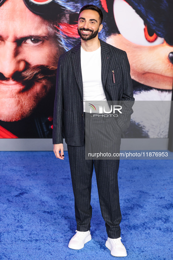 Lee Majdoub arrives at the Los Angeles Premiere Of Paramount Pictures' 'Sonic The Hedgehog 3' held at the TCL Chinese Theatre IMAX on Decemb...