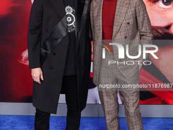 Jim Carrey and Ben Schwartz arrive at the Los Angeles Premiere Of Paramount Pictures' 'Sonic The Hedgehog 3' held at the TCL Chinese Theatre...