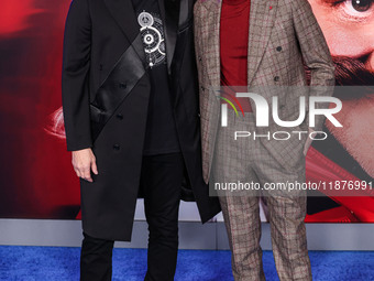 Jim Carrey and Ben Schwartz arrive at the Los Angeles Premiere Of Paramount Pictures' 'Sonic The Hedgehog 3' held at the TCL Chinese Theatre...