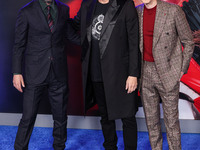 Keanu Reeves, Jim Carrey and Ben Schwartz arrive at the Los Angeles Premiere Of Paramount Pictures' 'Sonic The Hedgehog 3' held at the TCL C...