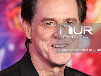 Jim Carrey arrives at the Los Angeles Premiere Of Paramount Pictures' 'Sonic The Hedgehog 3' held at the TCL Chinese Theatre IMAX on Decembe...