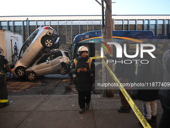 An MTA New York City bus crashes into multiple vehicles on Flushing Avenue and Nostrand Avenue around 2:30 PM in the Bedford-Stuyvesant sect...