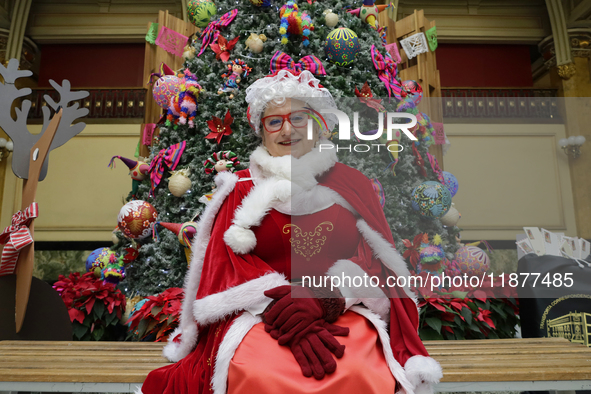 Mrs. Claus Service is inside the Mexican Postal Service at the Postal Palace in the Zocalo of Mexico City, Mexico, on December 17, 2024, whe...