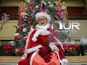 Mrs. Claus Service is inside the Mexican Postal Service at the Postal Palace in the Zocalo of Mexico City, Mexico, on December 17, 2024, whe...