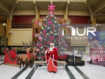 Mrs. Claus Service is inside the Mexican Postal Service at the Postal Palace in the Zocalo of Mexico City, Mexico, on December 17, 2024, whe...