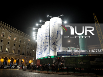 The artistic project ''Murales Contemporary Art in the Metro'' takes place at the Metro C construction site in Piazza Venezia with the unvei...