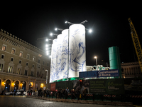 The artistic project ''Murales Contemporary Art in the Metro'' takes place at the Metro C construction site in Piazza Venezia with the unvei...