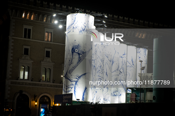 The artistic project ''Murales Contemporary Art in the Metro'' takes place at the Metro C construction site in Piazza Venezia with the unvei...