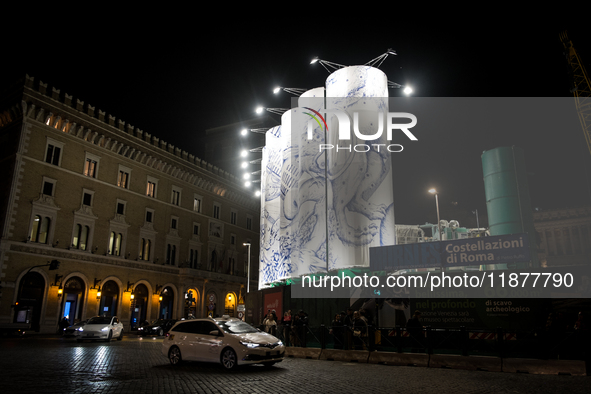 The artistic project ''Murales Contemporary Art in the Metro'' takes place at the Metro C construction site in Piazza Venezia with the unvei...