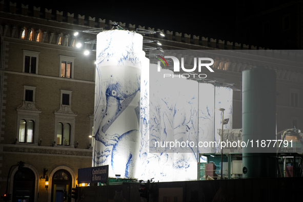 The artistic project ''Murales Contemporary Art in the Metro'' takes place at the Metro C construction site in Piazza Venezia with the unvei...