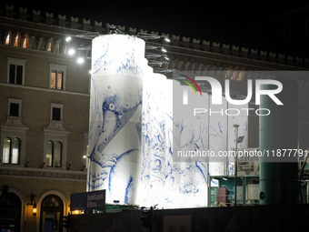 The artistic project ''Murales Contemporary Art in the Metro'' takes place at the Metro C construction site in Piazza Venezia with the unvei...