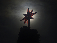 A view of a Christmas Village in the Zocalo of Mexico City, Mexico, on December 17, 2024. (