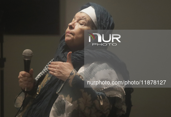 Members of the Nur Ashki Jerrahi Sufi Community and Tekke in Mexico City, Mexico, on December 17, 2024, pay tribute through a ritual to the...