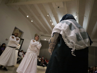 Members of the Nur Ashki Jerrahi and Tekke Sufi Community in Mexico City, Mexico, on December 17, 2024, pay tribute through a Sufi ritual an...