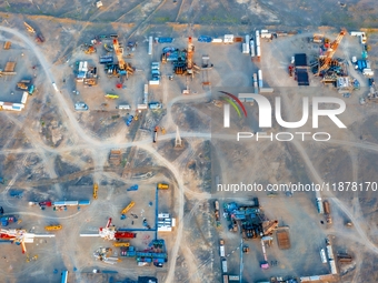 Drilling rigs work in the Gobi Desert in Karamay, China, on July 17, 2024. (