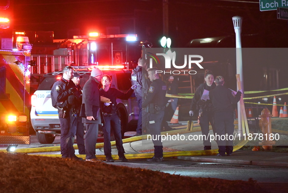 A mass shooting at the Johnson Funeral Home leaves one person dead and nine others injured in Towson, Baltimore County, Maryland, United Sta...