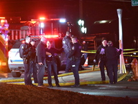 A mass shooting at the Johnson Funeral Home leaves one person dead and nine others injured in Towson, Baltimore County, Maryland, United Sta...