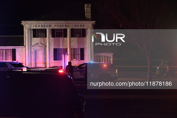 A mass shooting at the Johnson Funeral Home leaves one person dead and nine others injured in Towson, Baltimore County, Maryland, United Sta...