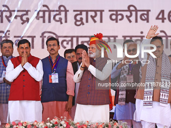 Prime Minister Narendra Modi addresses the 'Ek Varsh-Parinaam Utkarsh' event, marking the completion of one year of the Rajasthan government...