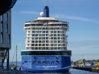 In Oslo, Norway, on May 11, 2024, the Celebrity Silhouette cruise ship stands at Tjuvholmen (