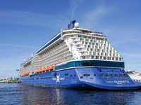 In Oslo, Norway, on May 11, 2024, the Celebrity Silhouette cruise ship stands at Tjuvholmen (