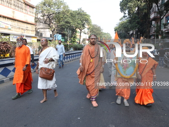 The Vishwa Hindu Parishad holds a protest rally condemning the recent arrest of prominent Hindu leader Krishna Das Prabhu and the alleged at...