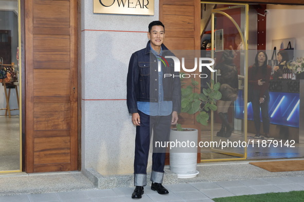 Japanese actor Kagami Tomohisa attends the opening of the department store in Taipei, Taiwan Province, China, on December 18, 2024. 