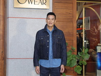 Japanese actor Kagami Tomohisa attends the opening of the department store in Taipei, Taiwan Province, China, on December 18, 2024. (