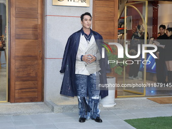 Taiwanese actor Cash Chuang attends the opening event of a department store in Taipei, China, on December 18, 2024. (