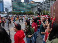 The choir group of the DKI Jakarta Provincial Government performs during the Christmas Carol to celebrate the upcoming Christmas in Jakarta,...