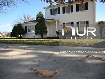 Blood is on the sidewalk and there is damage outside of Johnson Funeral Home on Loch Raven Boulevard following a mass shooting that results...