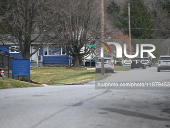 SWAT and police work on a barricaded situation at a home in the area of Virginia Avenue and Bosley Avenue in Cockeysville, Maryland, United...