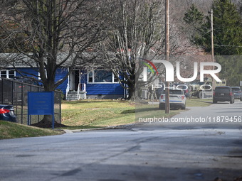 SWAT and police work on a barricaded situation at a home in the area of Virginia Avenue and Bosley Avenue in Cockeysville, Maryland, United...